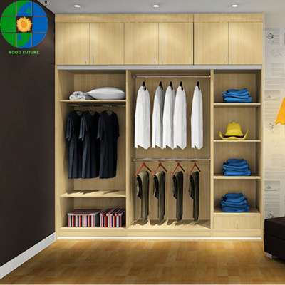 CARB II Sliding Door Mdf Cabinets Wardrobe Cheap Pvc Wardrobe Cabinet Modern