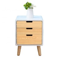 Modern Wooden bedside nightstand side table with 2 drawers design