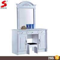 Cheap simple design mdf wooden mirror dressing table designs for bedroom