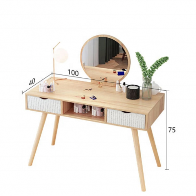 New design fashionable vanity table dressing table with mirror and stool