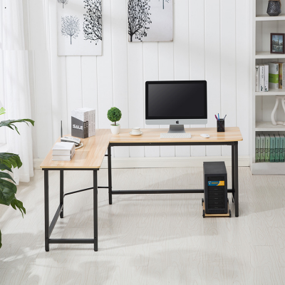 2020 modern L shaped computer desk office desk modern writing table desk with metal legs